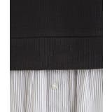 【S-LL/体型カバー】ストライプ柄ドッキングワンピース | SHOO・LA・RUE | 詳細画像4 