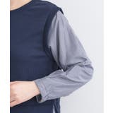 【S-LL/体型カバー】ストライプ柄ドッキングワンピース | SHOO・LA・RUE | 詳細画像17 