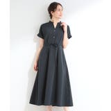 【洗濯機可／洗濯後しわになりにくい】ウエストタックフレンチワンピース | SHOO・LA・RUE | 詳細画像5 