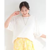 【S-LL】シアーワッフル ラグラン5分袖ゆるTシャツ | SHOO・LA・RUE | 詳細画像1 