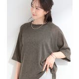 トープ(054) | 【S-LL】シアーワッフル ラグラン5分袖ゆるTシャツ | SHOO・LA・RUE