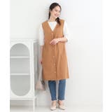 【2点セット/洗濯機可/S-LL】ジレにもなるジャンスカ+5分袖Tシャツ | SHOO・LA・RUE | 詳細画像7 