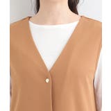 【2点セット/洗濯機可/S-LL】ジレにもなるジャンスカ+5分袖Tシャツ | SHOO・LA・RUE | 詳細画像12 