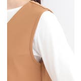 【2点セット/洗濯機可/S-LL】ジレにもなるジャンスカ+5分袖Tシャツ | SHOO・LA・RUE | 詳細画像13 