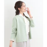 【洗濯機可/S-LL】明るい春カラー 品良くきまる 配色カーディガン | SHOO・LA・RUE | 詳細画像9 