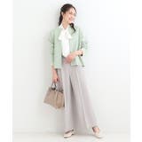 【洗濯機可/S-LL】明るい春カラー 品良くきまる 配色カーディガン | SHOO・LA・RUE | 詳細画像11 