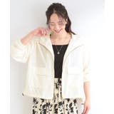 【S-LL/UV】シルエット変化を楽しめる シアーフーディーブルゾン | SHOO・LA・RUE | 詳細画像1 