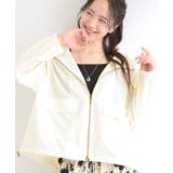 オフホワイト(003) | 【S-LL/UV】シルエット変化を楽しめる シアーフーディーブルゾン | SHOO・LA・RUE