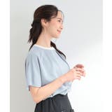 【ひんやり/UV/通勤】洗濯後しわになりにくい 上品配色ブラウス | SHOO・LA・RUE | 詳細画像6 