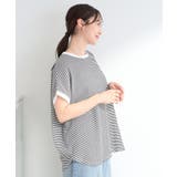 【洗濯機可/体型カバー】ゆるさら快適 柄アソートしぼしぼTシャツ | SHOO・LA・RUE | 詳細画像18 