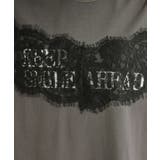 【ひんやり/洗濯機可】レースデザインでこなれ見え ロゴプリントTシャツ | SHOO・LA・RUE | 詳細画像8 