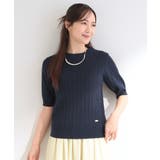 【洗濯機可/S-LL】ミニケーブルで上品に 5分袖ニット | SHOO・LA・RUE | 詳細画像5 