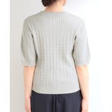 【洗濯機可/S-LL】ミニケーブルで上品に 5分袖ニット | SHOO・LA・RUE | 詳細画像11 