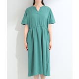 【洗濯機可/S-LL】これだけで決まる 麻調スキッパー脇リボンワンピース | SHOO・LA・RUE | 詳細画像13