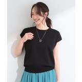 【ひんやり/洗濯機可/S-LL】インせず着られる 大人シンプルサマーニット | SHOO・LA・RUE | 詳細画像1