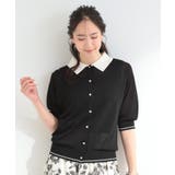 【S-LL/洗濯機可】金ボタンがアクセント 襟付きとろみニットカーディガン | SHOO・LA・RUE | 詳細画像9 