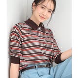 ブラウン(344) | 【S-LL/洗濯機可】金ボタンがアクセント 襟付きとろみニットカーディガン | SHOO・LA・RUE