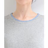 【S-LL/洗濯機可】二の腕隠れる 配色レイヤード風 5分袖Tシャツ | SHOO・LA・RUE | 詳細画像16 