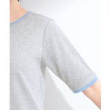 【S-LL/洗濯機可】二の腕隠れる 配色レイヤード風 5分袖Tシャツ | SHOO・LA・RUE | 詳細画像17 