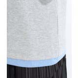 【S-LL/洗濯機可】二の腕隠れる 配色レイヤード風 5分袖Tシャツ | SHOO・LA・RUE | 詳細画像18 