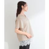 【S-LL/洗濯機可】軽凛(かろりん)ひんやり スキッパー裾レースブラウス | SHOO・LA・RUE | 詳細画像22