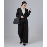 【セレモニー/通勤/S-3L】カットジョーゼット ノーカラージャケット | SHOO・LA・RUE | 詳細画像5