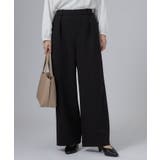 ブラック(019) | 【セレモニー/通勤/S-3L】カットジョーゼットワイドパンツ | SHOO・LA・RUE