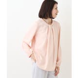 ピンク(370) | 【S-3L】フロントドレープブラウス | SHOO・LA・RUE