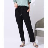 ブラック(019) | 【SS-3L/無理せずスリム】 ぐんぐん伸びる イージーテーパードパンツ | SHOO・LA・RUE