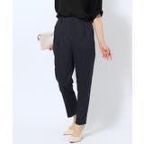 ネイビー(394) | 【洗える/SS-3L】すっきりキレイにかっこよく 大人のテーパードパンツ | SHOO・LA・RUE