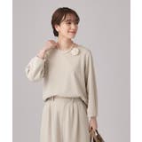 【通勤/デイリー/セットアップ可】カットジョーゼット お袖タック トップス | SHOO・LA・RUE | 詳細画像12