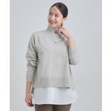 【2点セット/S-LL】時短で決まる もちもちニット&裾シャツインナー | SHOO・LA・RUE | 詳細画像1