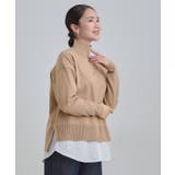 【2点セット/S-LL】時短で決まる もちもちニット&裾シャツインナー | SHOO・LA・RUE | 詳細画像16