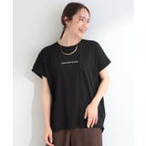 【汗じみ防止/ひんやり/S-LL】インせず着られる 刺繍ロゴTシャツ | SHOO・LA・RUE | 詳細画像17