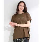 【汗じみ防止/ひんやり/S-LL】インせず着られる 刺繍ロゴTシャツ | SHOO・LA・RUE | 詳細画像1