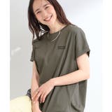 チャコールグレー(013) | 【汗じみ防止/ひんやり/S-LL】インせず着られる 刺繍ロゴTシャツ | SHOO・LA・RUE
