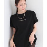 ブラック(019) | 【汗じみ防止/ひんやり/S-LL】インせず着られる 刺繍ロゴTシャツ | SHOO・LA・RUE