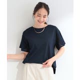 【汗じみ防止/ひんやり/S-LL】お袖フレアレースTシャツ | SHOO・LA・RUE | 詳細画像17 