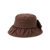 ブラウン(043) | バックスリットリボンギャザーブリムHAT | SHOO・LA・RUE