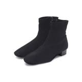 ブラック(019) | 軽くて歩きやすい ローヒール あったかストレッチブーツ | SHOO・LA・RUE