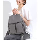 グレー(012) | 【撥水】Wポケットリュック | SHOO・LA・RUE