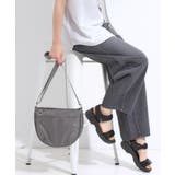 チャコールグレー(013) | 【撥水】フロントポケットハーフムーンショルダーバッグ | SHOO・LA・RUE