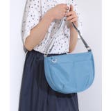 ブルー(092) | 【撥水】フロントポケットハーフムーンショルダーバッグ | SHOO・LA・RUE