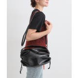 ブラック(019) | サイドギャザーミニショルダーバッグ | SHOO・LA・RUE