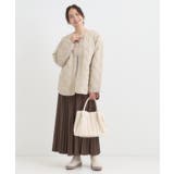 【高レビュー/2WAY】きれい見えで上品な ストライプファートートバッグ | SHOO・LA・RUE | 詳細画像2 