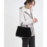 【高レビュー/2WAY】きれい見えで上品な ストライプファートートバッグ | SHOO・LA・RUE | 詳細画像9 