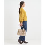 【高レビュー/2WAY】きれい見えで上品な ストライプファートートバッグ | SHOO・LA・RUE | 詳細画像8 