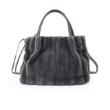 【高レビュー/2WAY】きれい見えで上品な ストライプファートートバッグ | SHOO・LA・RUE | 詳細画像15 