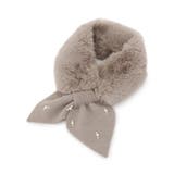 ファー×パール風付きニットティペット | SHOO・LA・RUE | 詳細画像2 