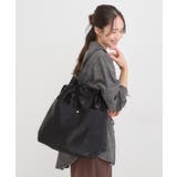 ブラック(019) | シャイニー生地巾着ショルダーバッグ | SHOO・LA・RUE